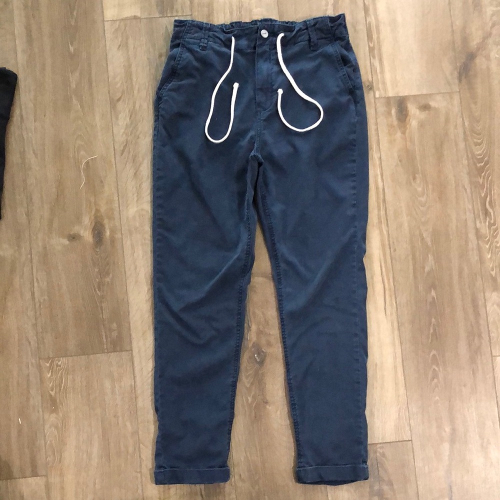 PAIGE Lyocell Beach Pants with Zip/Button & Drawstring